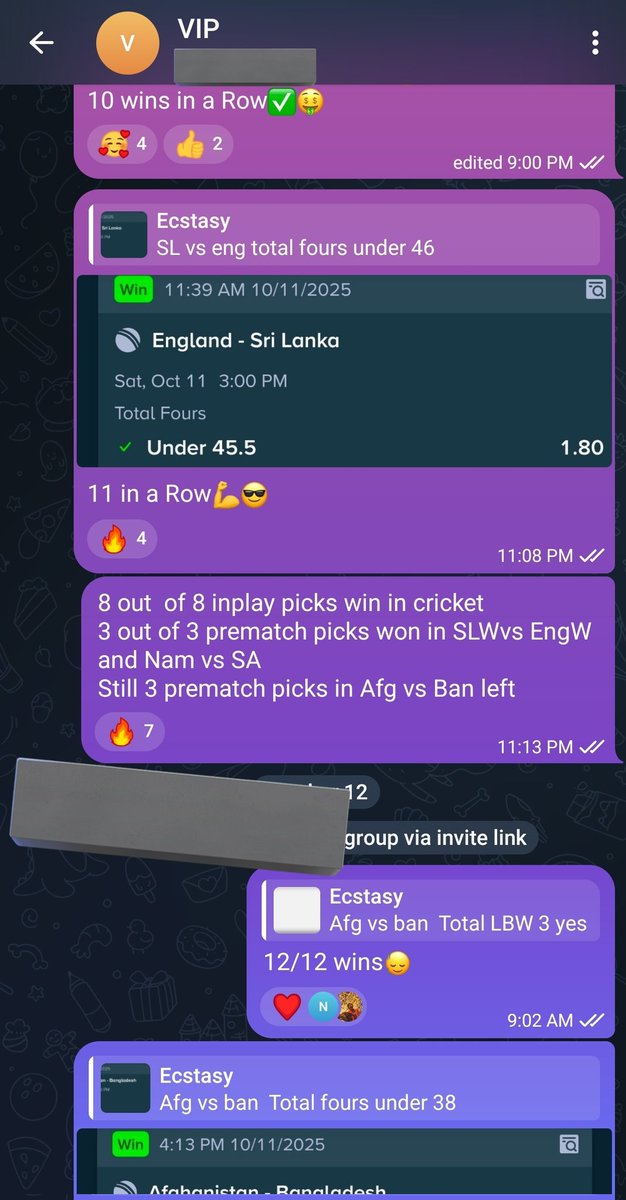 sportsaddictttt's tweet photo. Finally ended the day with 14/14 wins 🤑across 3 matches 🙂↕️😍 including prematch picks and inplay bets #CWC25 #SLWvENGW
#NamvsSA #AfgvsBan https://t.co/2cklbIy3qO