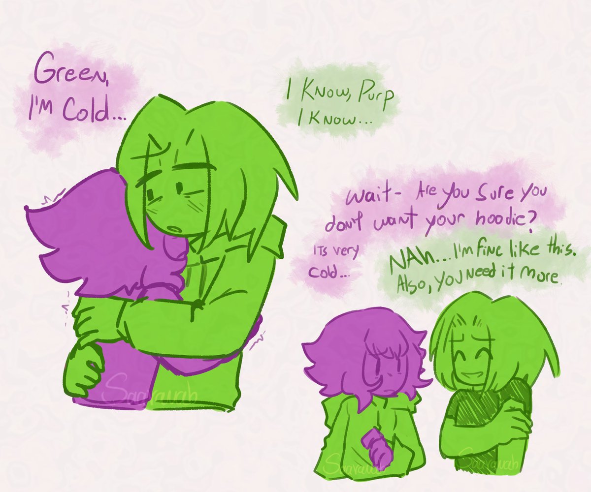 Saavanah_8's tweet image. MY BABYYYY
I have the HC that Purple is sensitive to the cold and I felt really bad seeing him shivering in the snow pipipipipi :&apos;&apos;[

#AlanBecker #AnimationvsMinecraft #avmgrapeship