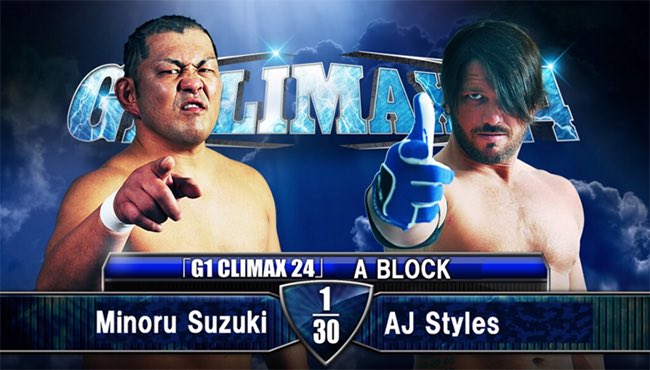 aintfuego's tweet image. AJ Styles vs. Minoru Suzuki
@ NJPW G1 Climax 24 8/1/14

Rating: ⭐️⭐️⭐️.5