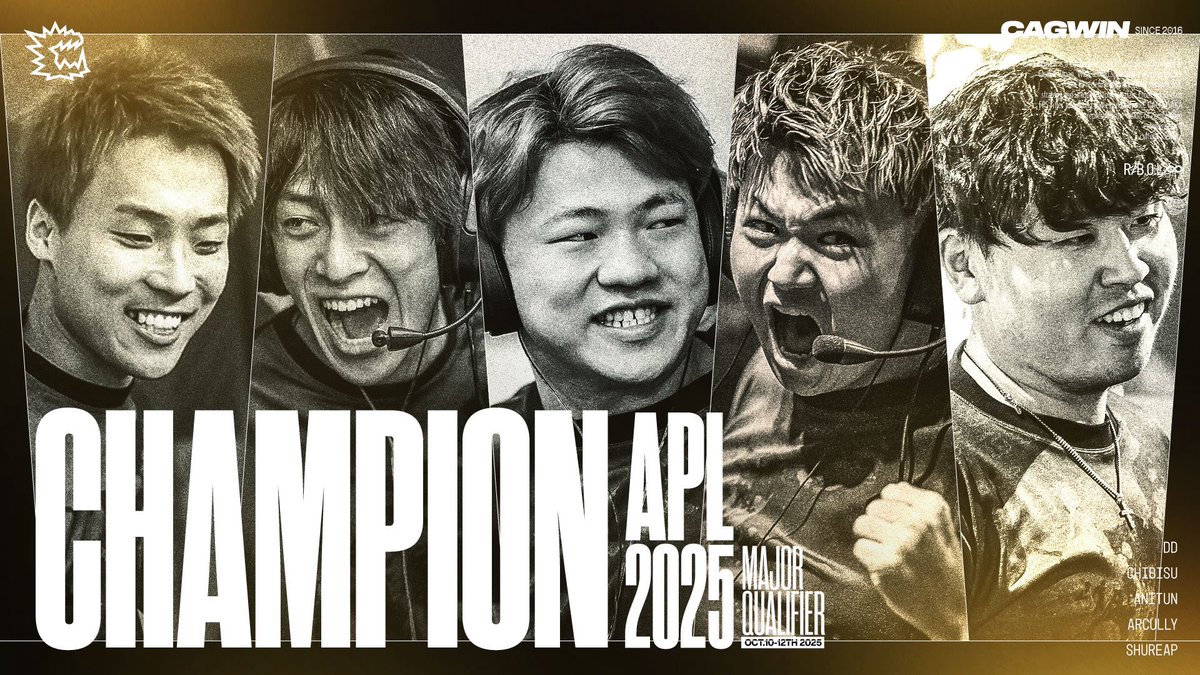 CYCLOPS_OSAKA's tweet image. APL Major Qualifier Day3
Grand Final

🆚WEIBO Gaming

KAFE 7-2 WIN

CLUB HOUSE 7-5 WIN

2-0で勝利し見事APAC CHAMPION👑
メジャーでも更に強い姿で挑みます🔥
3日間応援ありがとうございました😊

#CAGWIN