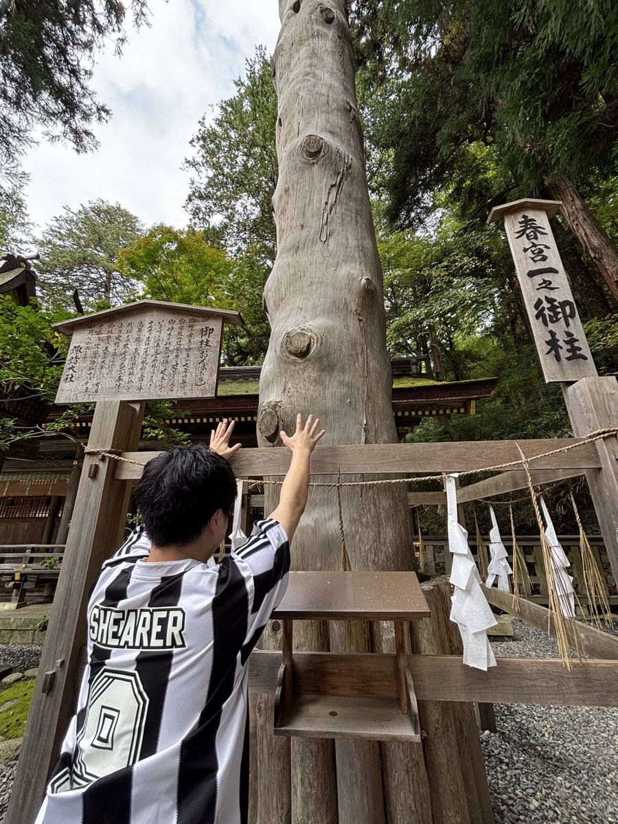 諏訪大社で、ニューカッスルのプレミアリーグ制覇に向け祈願してきました。

パワー！