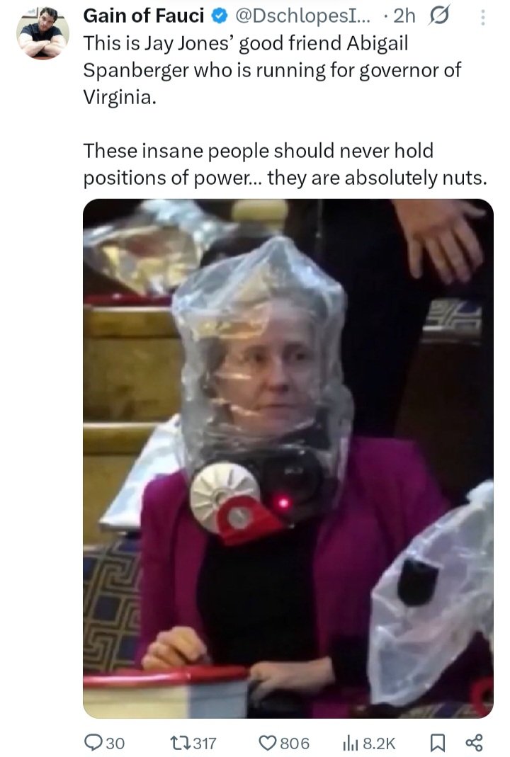 Here's the dingbat Spanberger that the Democrats are running for governor of Virginia.