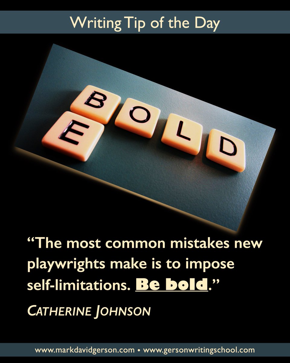 Need help tapping into that place of daring? You're why I created my Fall Writes workshop series. It kicks off 10/19 and you don't have to be a new writer or playwright to sign up! markdavidgerson.com/events/p/fallw… #WritingCommunity #writingtips #WriterCommunity #writingworkshop