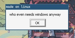 Leangphok's tweet image. fun fact: you can develop windows applications on linux
