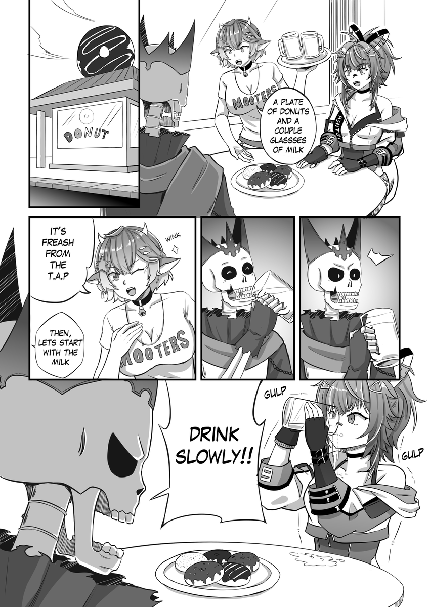 kerberos_lord's tweet photo. @ProjektMelody WHY ARE YOU DRINKING SO FAST!? WHAT DID @MooMerrily MEAN BY FROM THE TAP!?!? #Mel34 #Bonebrush https://t.co/wEjSIyzxjY