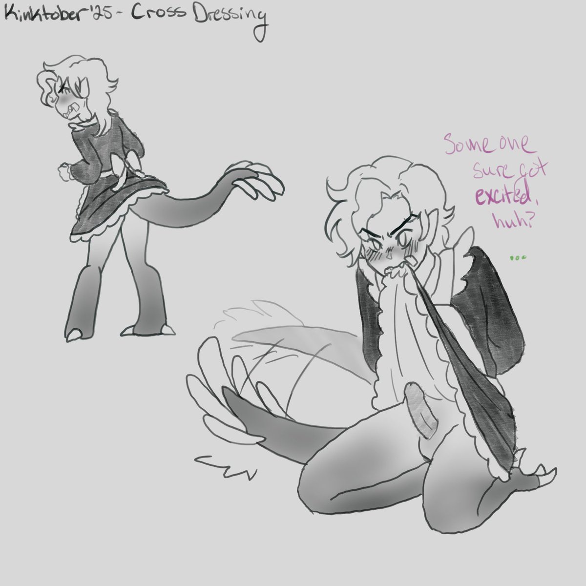 Day 4 #kinktober2025 - Cross dressing
#diegobrando the tiniest bit of teratophilia, as a treat