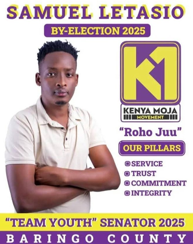 Baringo County, Youths for youths. The time is now. It's time to write a statement. It's time to teach the despots a lesson. Samuel Letaso TOSHA✊