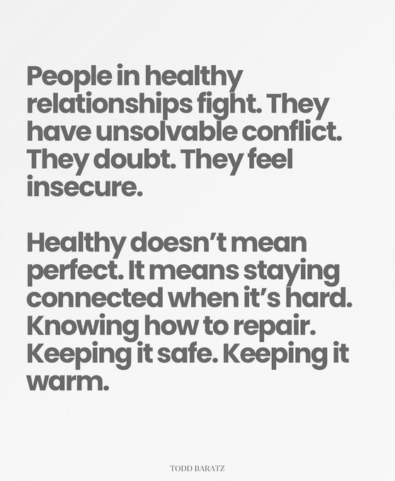 People in healthy relationships...