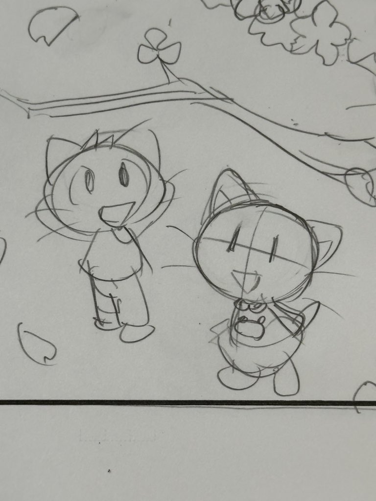 『こはるびより』下書き
この話ペン入れしたら一冊分完成!

仮のつもりで描いたけど、この線目のこはるちゃん良い味だしてるから、そのまま清書しようかな。 