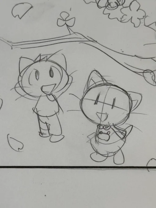『こはるびより』下書き
この話ペン入れしたら一冊分完成!

仮のつもりで描いたけど、この線目のこはるちゃん良い味だしてるから、そのまま清書しようかな。 