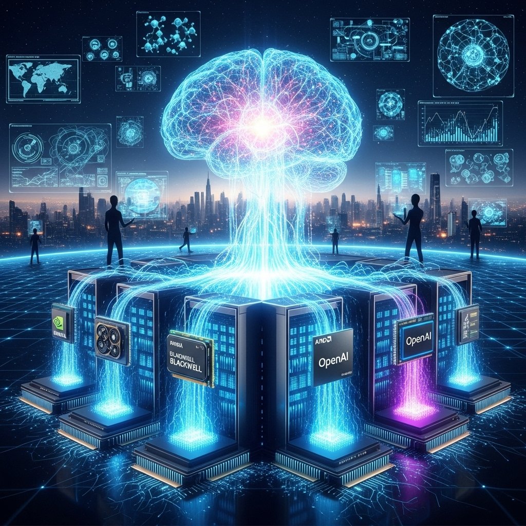 AiDadaji's tweet image. 2025 AI is exploding! 🚀 OpenAI's GPT-4.5/5 & agent builder, Anthropic's "hybrid reasoning," & DeepSeek's $6M R1 model redefine possibilities. Google pushes AI agents, while NVIDIA's Blackwell Ultra powers a huge $5.2T infra buildout. #AI #TechNews #Innovation #FutureOfAI
