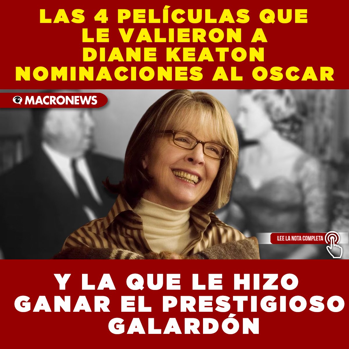 macronews's tweet image. 🎬💔 Diane Keaton nos deja a los 79 años
Ícono del cine, ganadora del Oscar por Annie Hall y referente de estilo, Keaton brilló durante casi cinco décadas. 🌟
📲 Comparte tu película favorita de ella.
#DianeKeaton #Cine #AnnieHall #LeyendaDelCine macronews.mx/curiosidades/n…