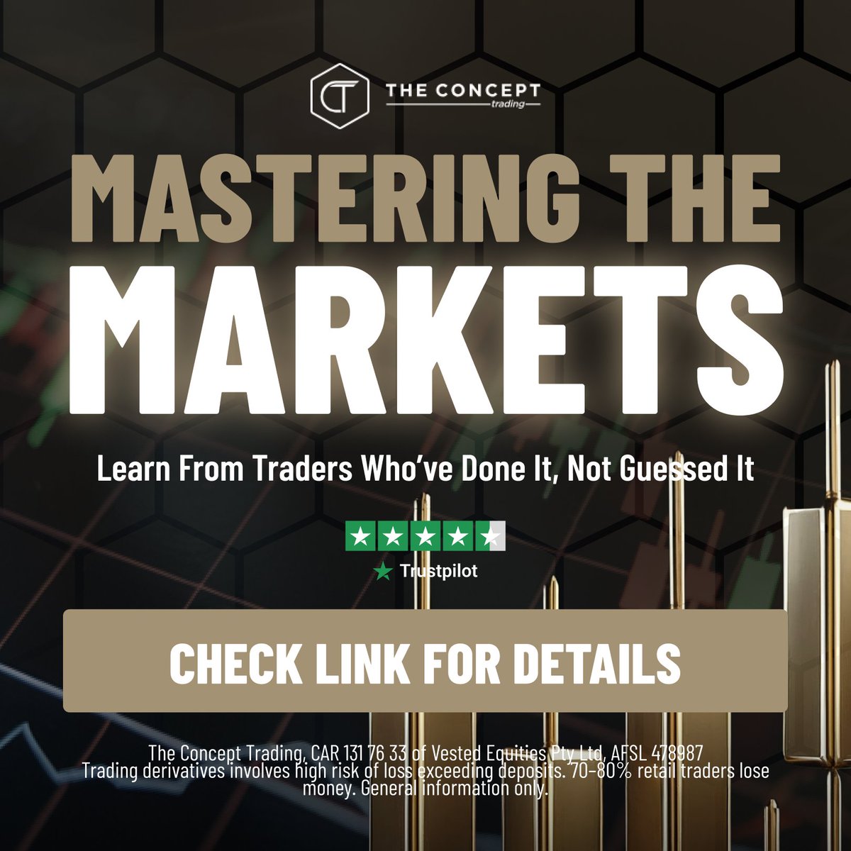 TConceptTrading's tweet image. Mastering the markets isn’t about luck — it’s about structure, psychology, and risk.
Learn from traders who’ve done it, not guessed it.
Start trading smarter. → education.theconcepttrading.com
#TradingCommunity #TheConceptTrading