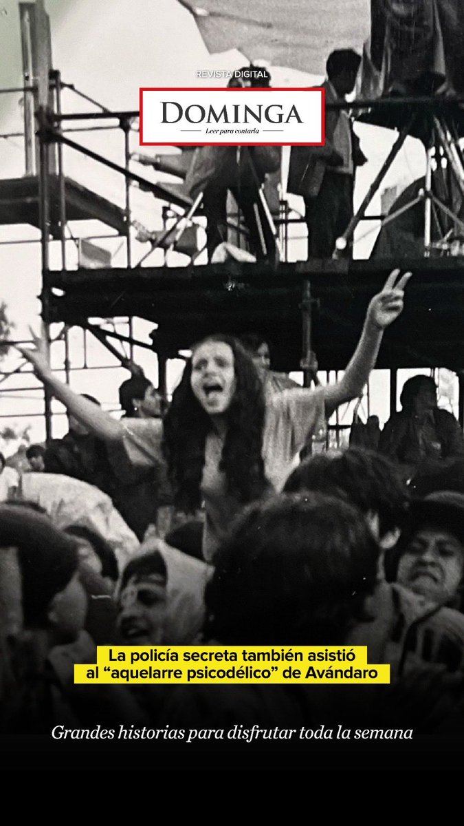 dominga_milenio's tweet image. Mientras usted duerme, la #DOMINGA está alistándose para salir.

Mañana historias de #periodismoreposado cómo la de esta portada: archivos que prueban que la policía secreta del PRI también se infiltró en la fiesta del rock de #Avandaro 

Este texto de @LauraSanchezLey junto a…