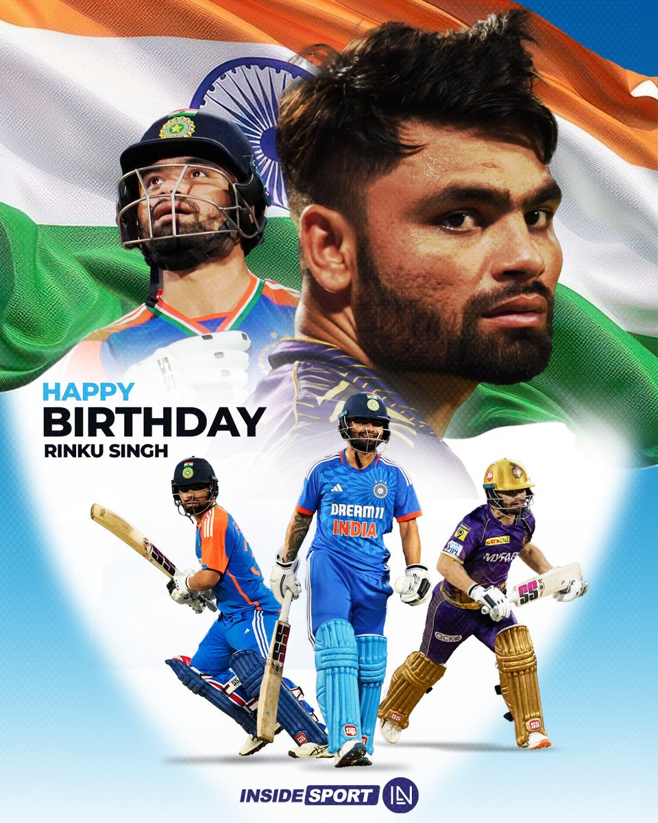 InsideSportIND's tweet image. Here&apos;s wishing a very happy 28th birthday to the talented Indian batter, Rinku Singh 🎂

#HappyBirthday #RinkuSingh #CricketTwitter