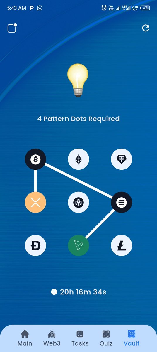 Quiz and vault Hint of the day October 12th 💥💯👇👇 

Syntaxverse = B

Xenea wallet = A

Arichain.        ENDED 

Spur protocol = A

Marina protocol = D

VAULT HINT 👇💯 8 6 1 4
$TRX $SOL $BTC $XRP

#GoodMorning  #learnfast
