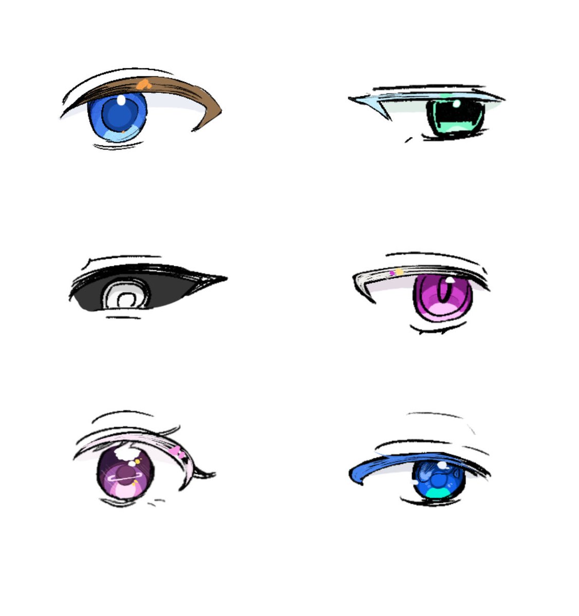 애들 별 눈을 왠지
성격?이랑 캐디 반영해서 이런 식으로 그리게 됨