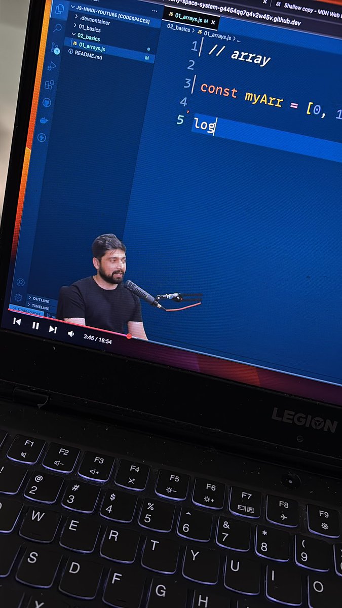 CodeKartikk's tweet image. No challenge or anything
Just me trying to be consistent 
{day-1/80}
Gym done✅
Calories never on point tho😩
Time to revise some javascript now