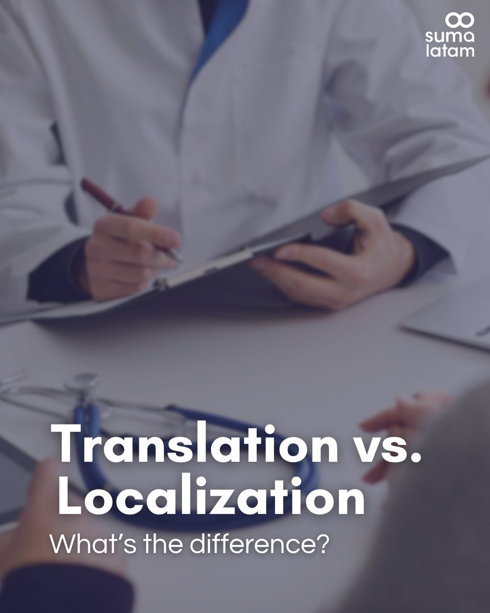 suma_latam's tweet image. 🗣️ Translation = words
🌍 Localization = culture, tone, and reading level
In healthcare, marketing, or e-learning, localization is what makes your message land.
#LocalizationMatters #GlobalContent #SumaLatam