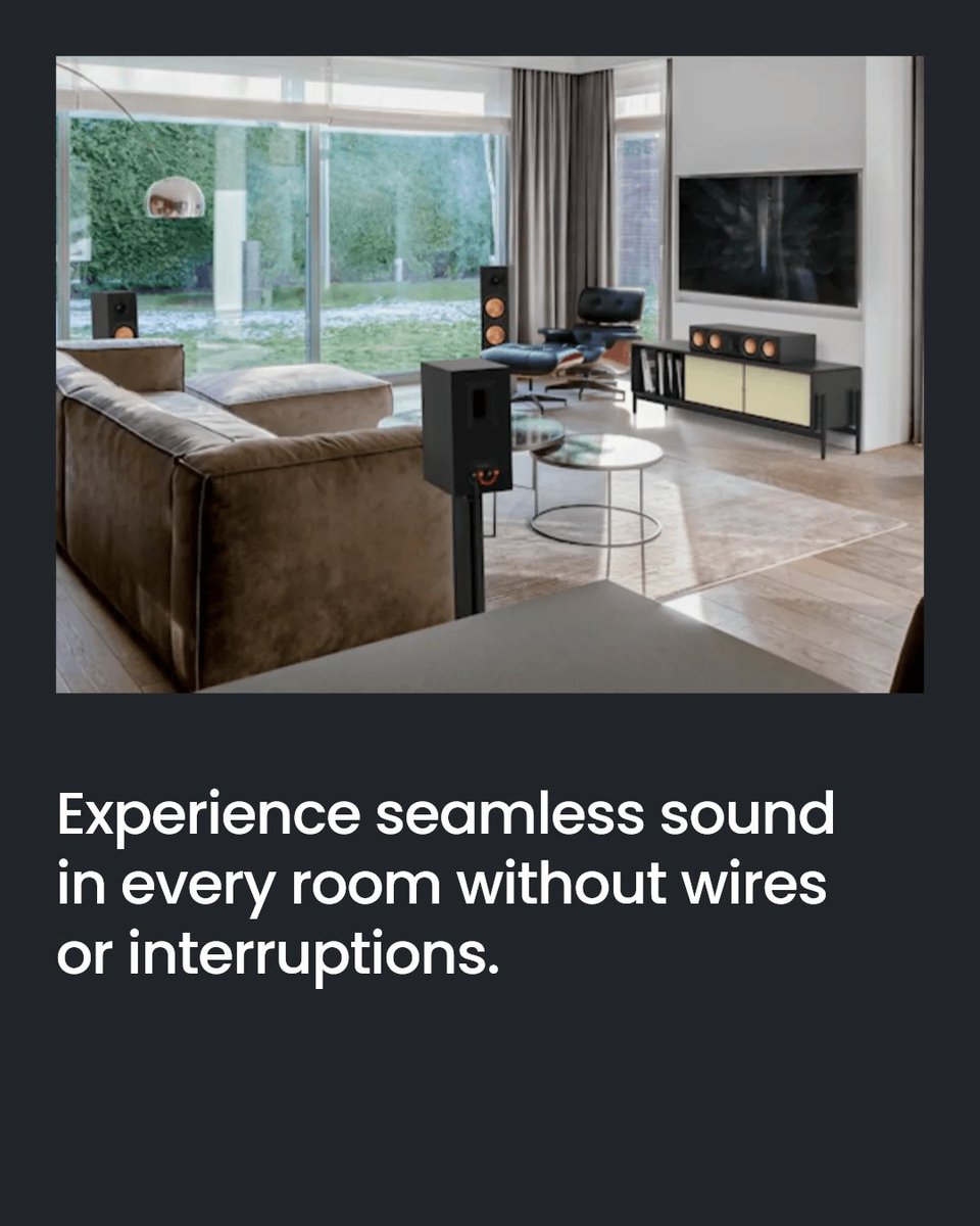 cinetechAE's tweet image. Distributed audio systems turn your home into a symphony of sound. Music follows you room to room without missing a beat. No cords, no fuss—just immersive audio for your lifestyle. #SmartHome #HomeAutomation #DubaiLuxuryHomes #HomeCinema