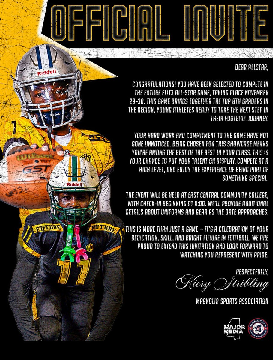 Very grateful to be invited to the <a href="/MagnoliaAllstar/">Magnolia Sports Association</a> Future Elit3 All Star Game!