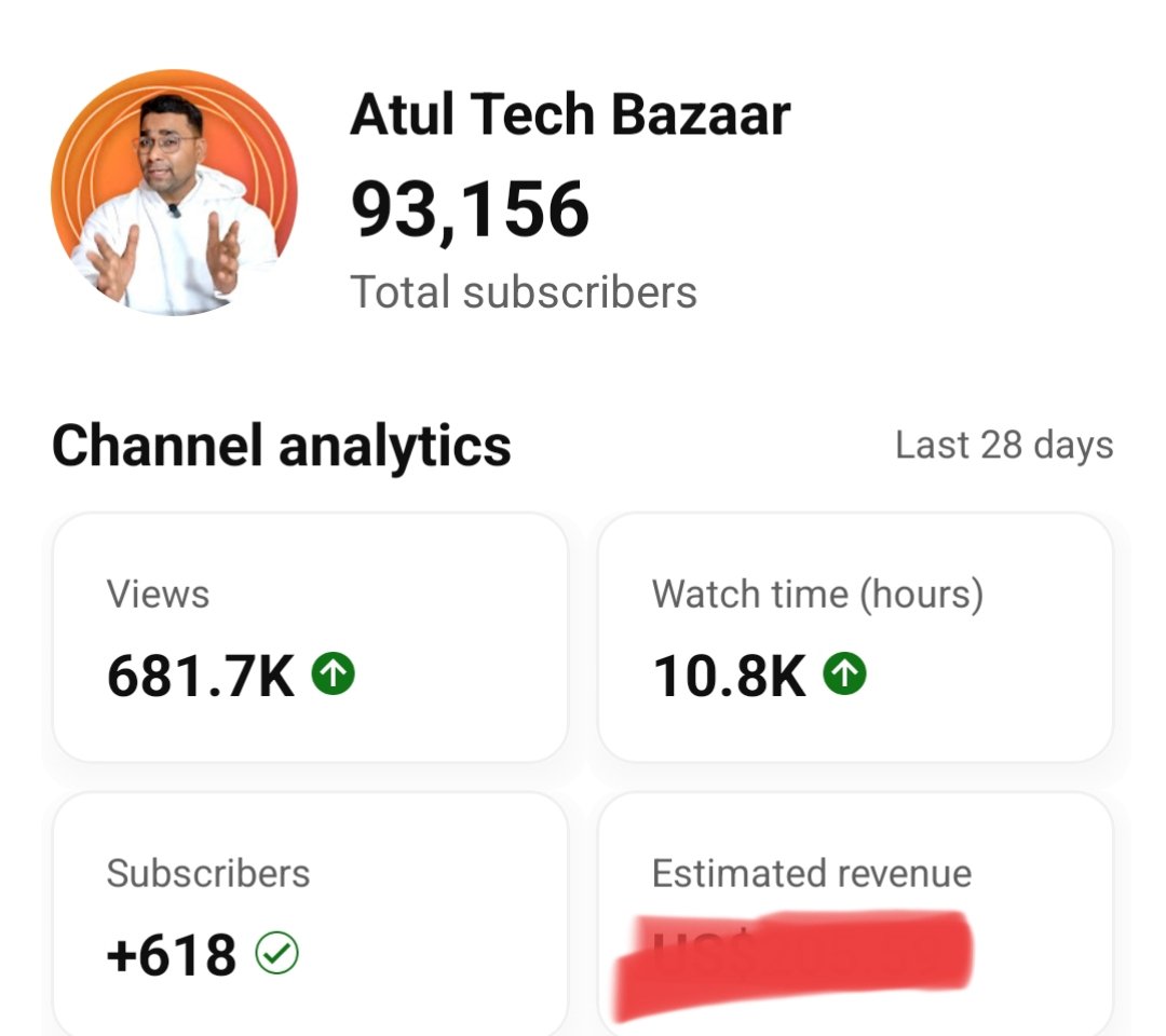 Atulbazaar's tweet image. Guess My YouTube Payment ?????
I&apos;ll Give a Brand New realme 15X 🔥
Note - Have to Follow me First 😄
All the Best 🙌