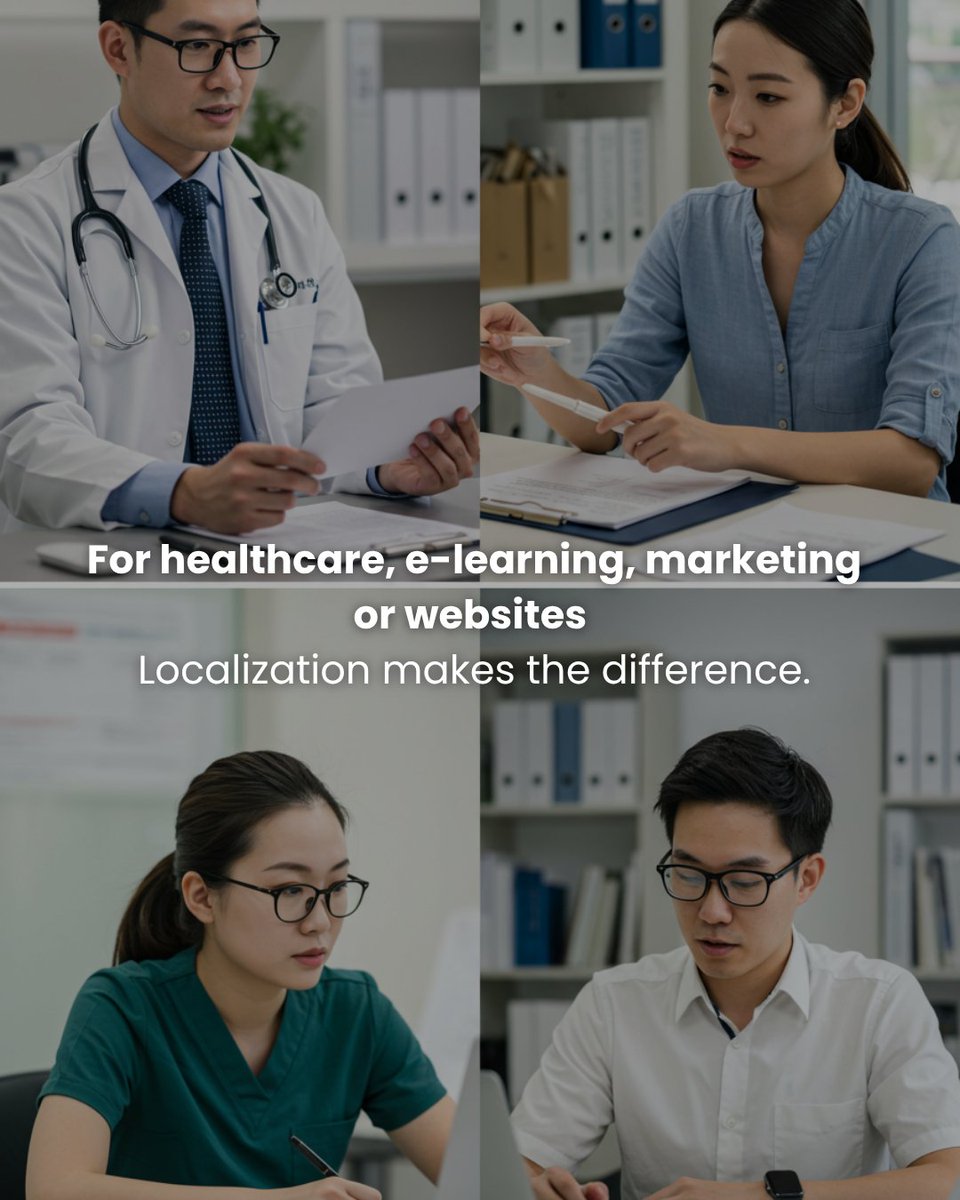 suma_latam's tweet image. 🗣️ Translation = words
🌍 Localization = culture, tone, and reading level
In healthcare, marketing, or e-learning, localization is what makes your message land.
#LocalizationMatters #GlobalContent #SumaLatam