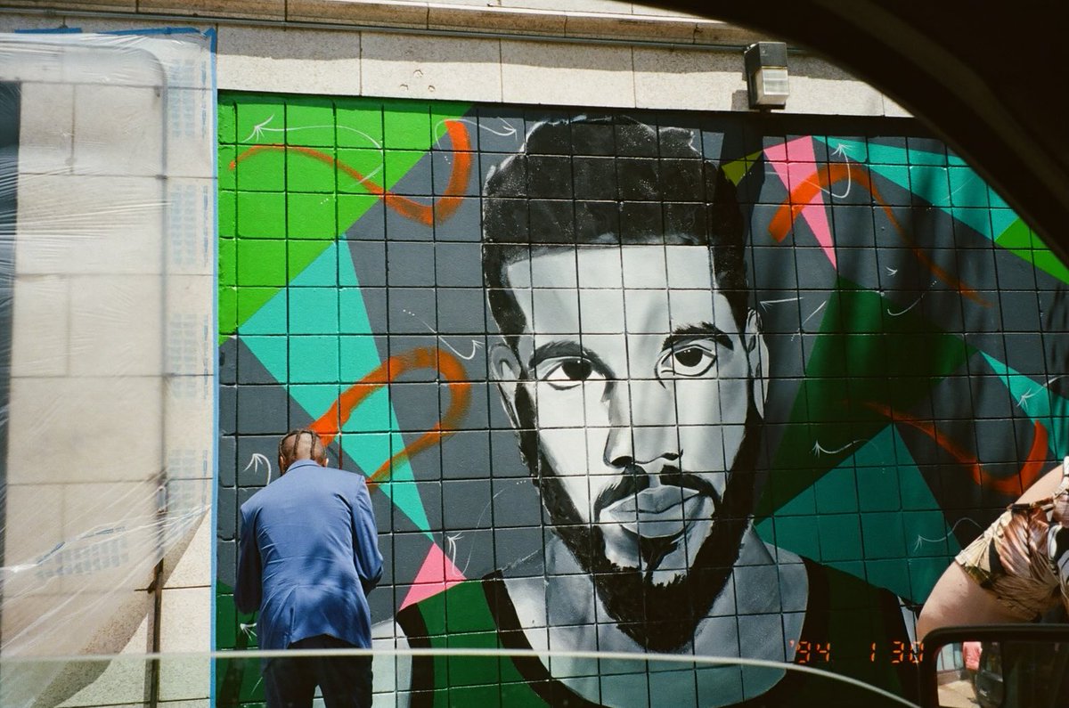 I mean, even one of the empty store fronts has a <a href="/jaytatum0/">Jayson Tatum</a> mural on it!