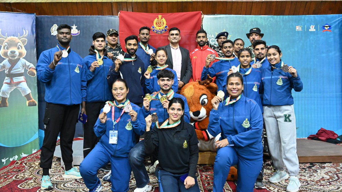 SSB_INDIA's tweet image. 🇮🇳 #SSB continues to shine brightly at #10thAllIndiaPoliceJudoCluster2025!

At Srinagar (J&amp;amp;K), the #SSB Pencak Silat team showcased exceptional skill, grit &amp;amp; determination on 11.10.2025 (Day 3), nearly doubling their previous year’s medal tally! 

🥋 Medal Tally (Pencak Silat)…