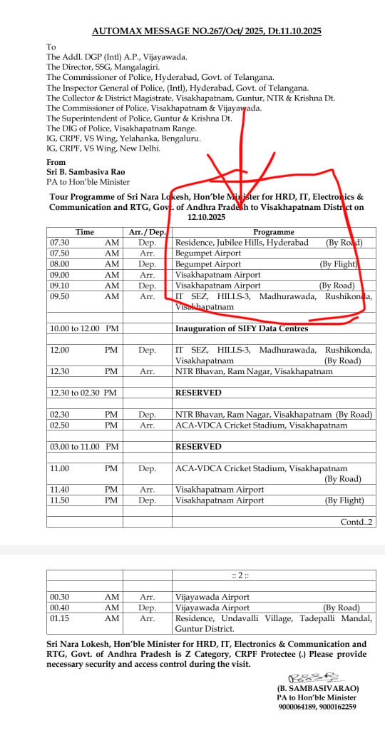 Profligacy at its best. 

Both AP CM &amp; Dy CM do the same. But ministers like <a href="/naralokesh/">Lokesh Nara</a> are also indulging in such wasteful practices.

For <a href="/ncbn/">N Chandrababu Naidu</a> &amp; <a href="/PawanKalyan/">Pawan Kalyan</a> ’s  kind information, AP is on the brink of financial collapse.

Don’t fleece the state like an African Head of state.