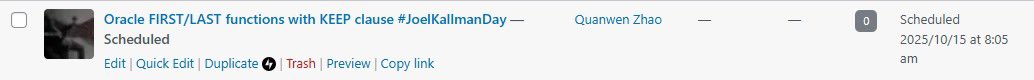 quanwen_zhao's tweet image. My #JoelKallmanDay blog note is ready to schedule publishing at CST 08:05 AM (aka, UTC 00:05 AM) on Oct 15th, 2025 …
