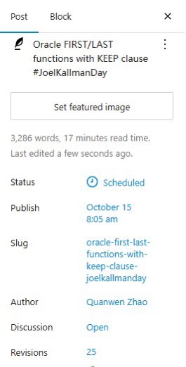 quanwen_zhao's tweet image. My #JoelKallmanDay blog note is ready to schedule publishing at CST 08:05 AM (aka, UTC 00:05 AM) on Oct 15th, 2025 …