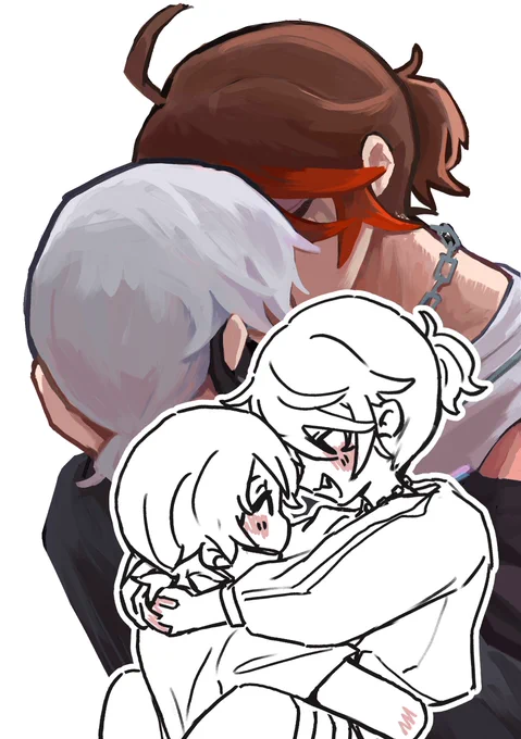 I didn't really like the end product so I covered most of it with another doodle HAHAHAHA I got carried away so I still have more of this AU I'm finishing up :D