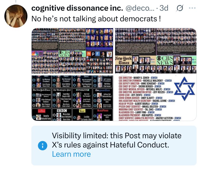 Apparently It’s hateful to know who runs the media 🥴