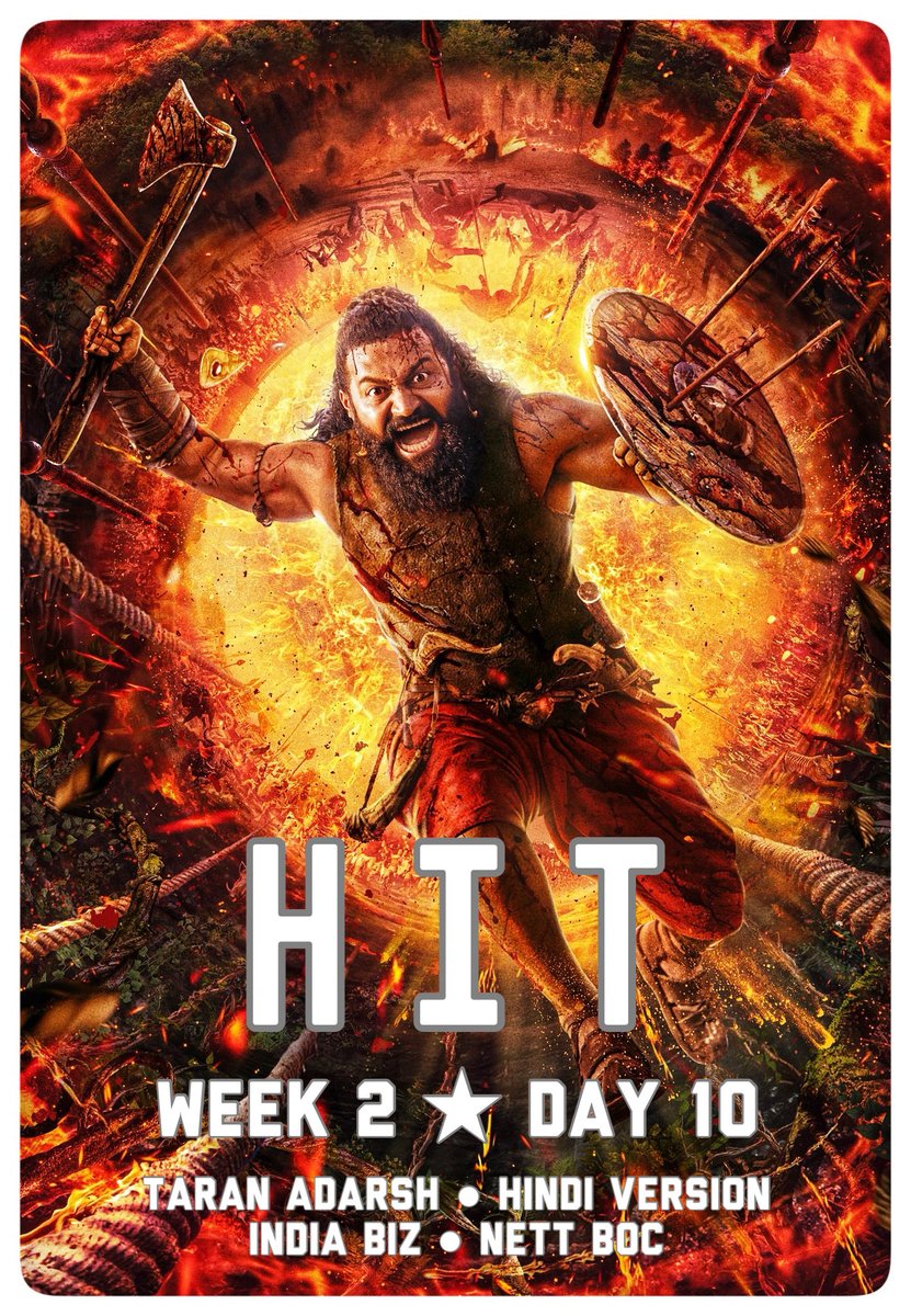 taran_adarsh's tweet image. #KantaraChapter1 emerges a HIT… As expected, the film witnessed superb growth [102.39%] on its second Saturday, further cementing its status… #Maharashtra continues to drive the business for the #Hindi version.

The Sunday numbers are expected to give its already-impressive…