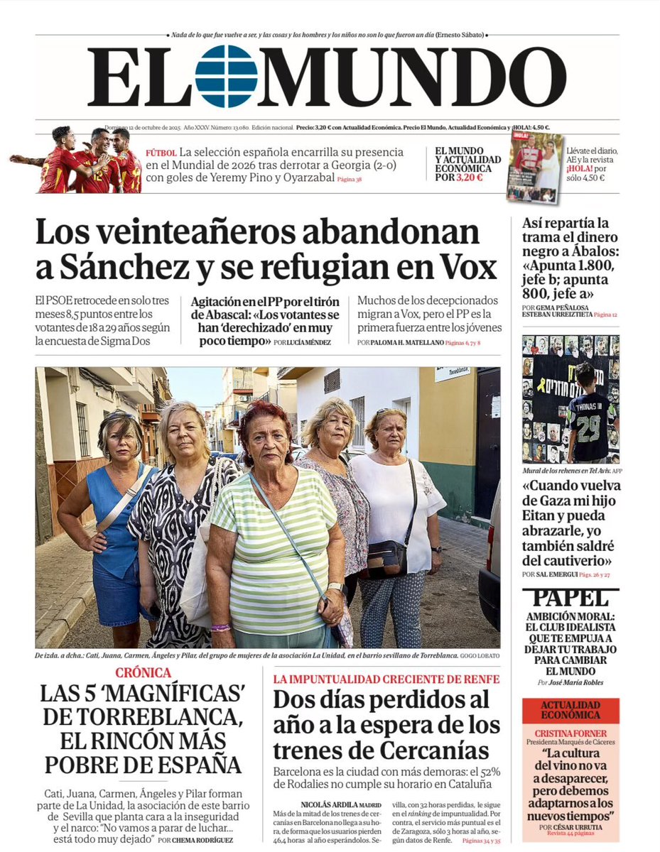 vittart75's tweet image. Intentions de vote en Espagne. Les plus jeunes électeurs abandonnent le PSOE de Pedro #Sánchez. La droite radicale Vox (PfE) de Santiago #Abascal rafle leurs voix.
