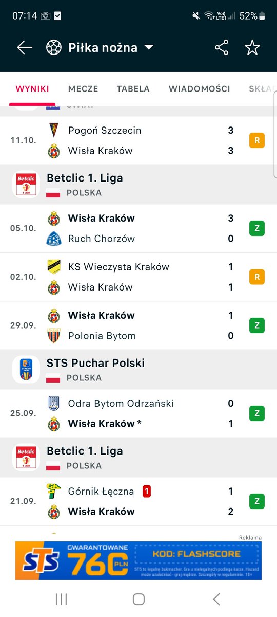 Jakublewicz's tweet image. A co, jeśli oni już nigdy nie przegrają?
Dla Thomasa Thomasberga wczorajszy mecz był 20. spotkaniem z rzędu bez porażki, natomiast dla Wisły siódmym.
#POGWIS #WisłaTwitter #Pogoń #Szczecin