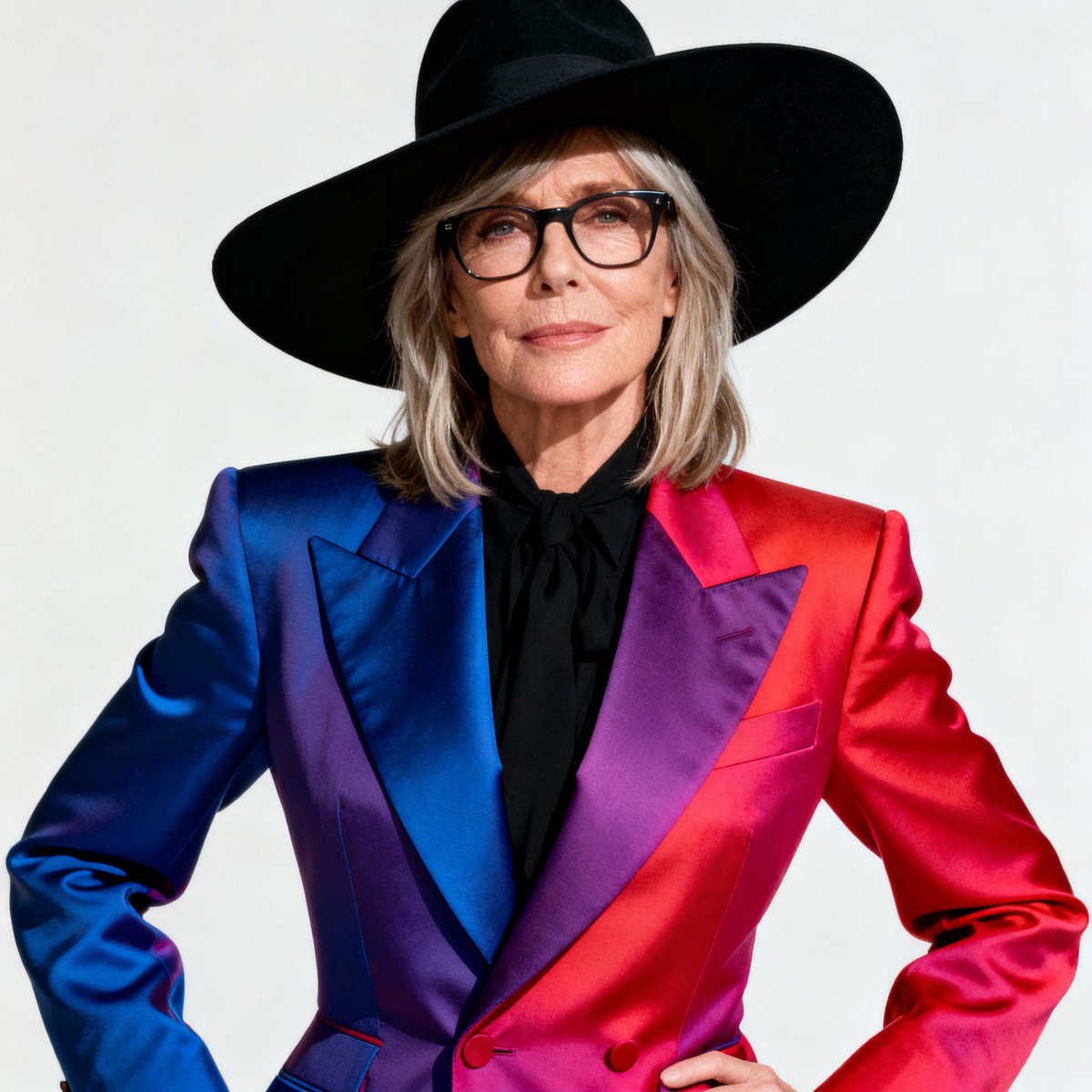 amirmdhosseini's tweet image. Diane Keaton exposed the biggest lie in the fashion world: You don't need to follow trends or be a certain age to have incredible style! 🤫
Her unique look, from wide-brimmed hats to oversized suits, is a masterclass in confidence and
#DianeKeaton #StyleIcon #PersonalStyle