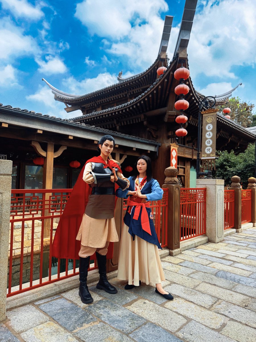 skyblue__511's tweet image. 上海に来ました
今日はムーラン🐉

#Dハロ仮装2025 #Dハロ仮装