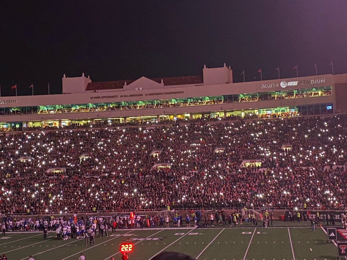 Blackout game tonight at Jones Stadium in Lubbock!