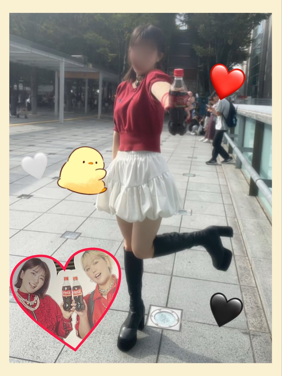___pipirina___'s tweet image. 《❤️✖️🤍✖️🖤💭》
今日の参戦服はコカ・コーラコーデ🥤⭐️
2人の衣装と一緒の3色✨取り入れてみたの🤤
会えるの楽しみにしてるね😭💗

@___nicoichi___  #平成フラミンゴにこ
 #平成フラミンゴ にこ りほ 平成フラミンゴ
@RinrinFlamingo #CocaColaXFes2025