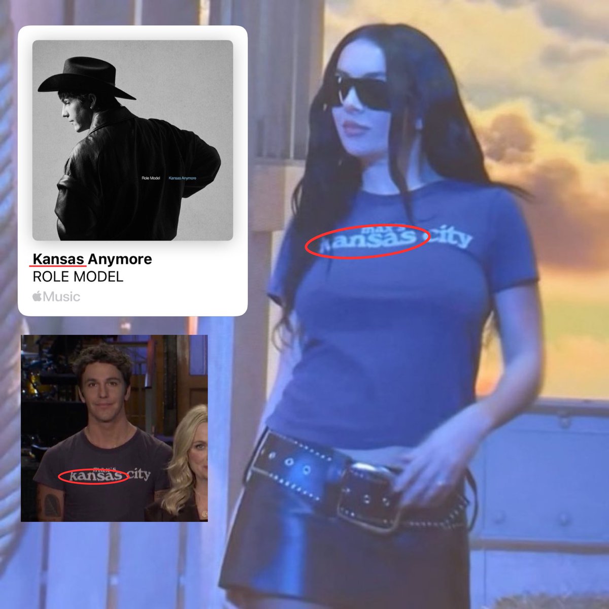 ROLEMODELNATlON's tweet image. Charli XCX wears ROLE MODEL’s Kansas t-shirt on SNL supporting his album ‘Kansas Anymore’