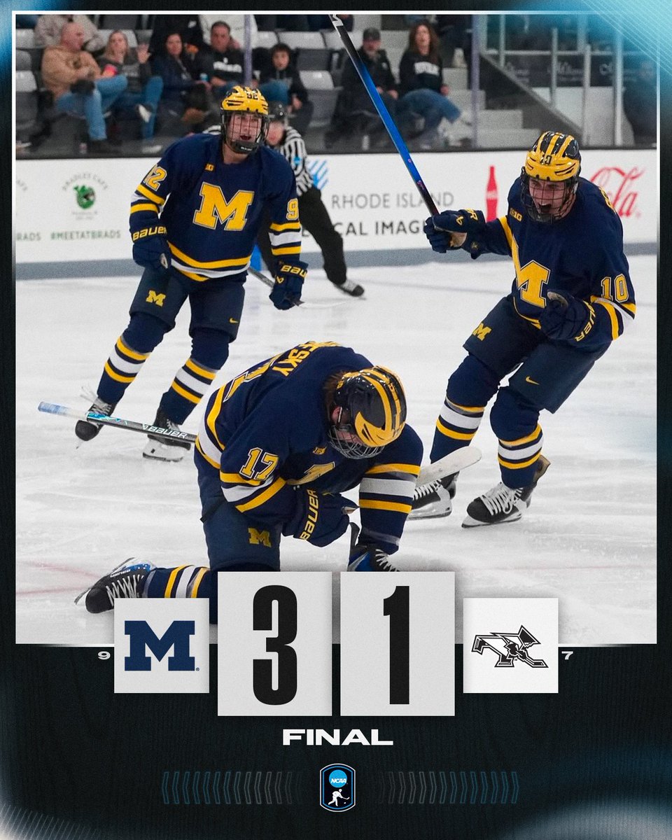 GO BLUE 〽️

No. 9 <a href="/umichhockey/">Michigan Hockey</a> takes down No. 7 Providence, 3-1!

#NCAAHockey
