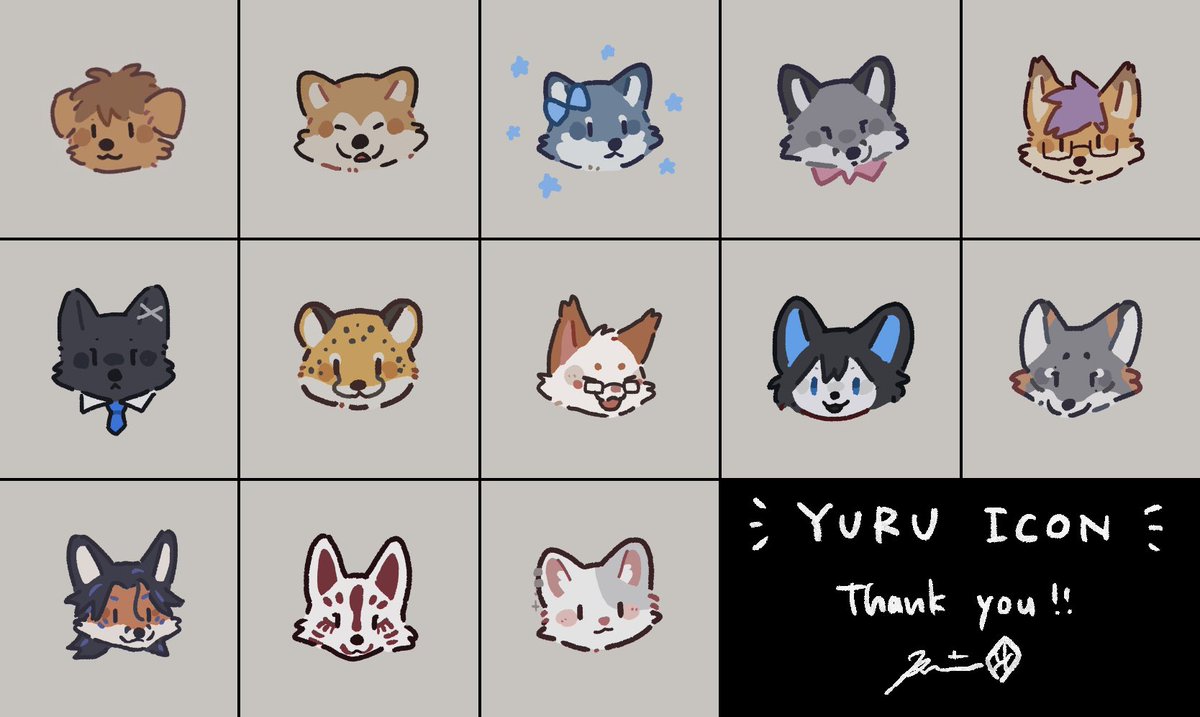 rinrinwolf's tweet image. ゆるアイコン🐾