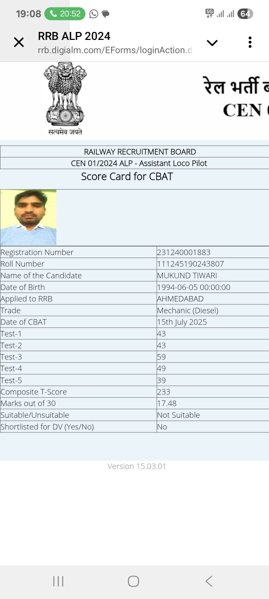 mukundtiwari860's tweet photo. Humbled request to all manitrail center zone railways ...to provide revised results and provide shift wise CBAT  T-SCORE  RRB ALP ...Otherwise we create physical protests https://t.co/bAewZdvYvN