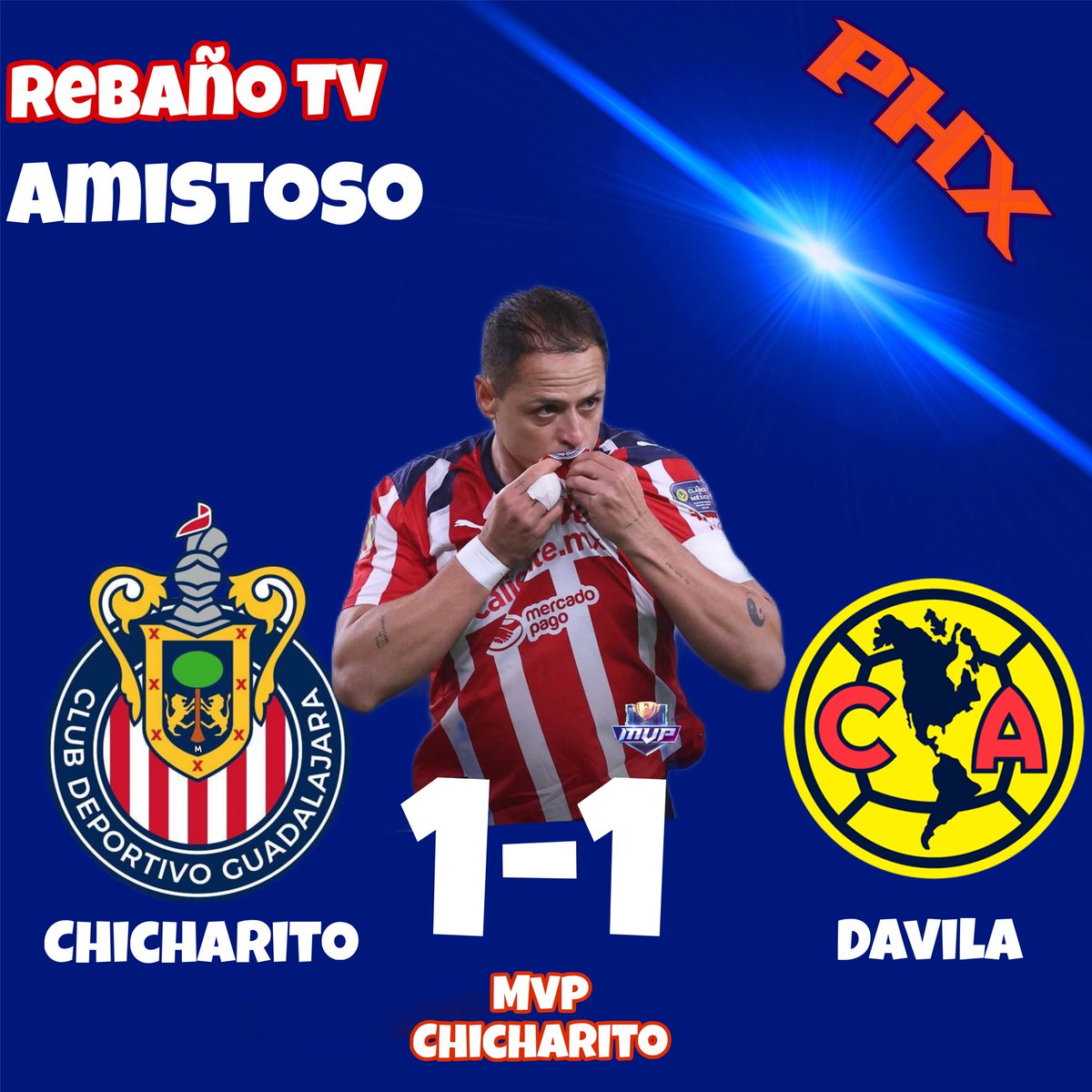 rebano_t's tweet image. Empata #Chivas , el Guadalajara empato vs America en #Phoenix Arizona con gol de Chicharito Hernandez