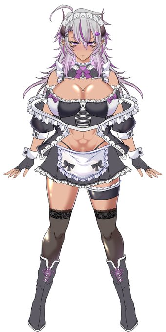 Vtuberモデル作成中
ようやくデザインがまとまった サキュパスギャルメイド(尻尾もつけます)
ASMR、ゲーム、あるいはスケベな配信したい人向けに作ってる(魂はまだない) 