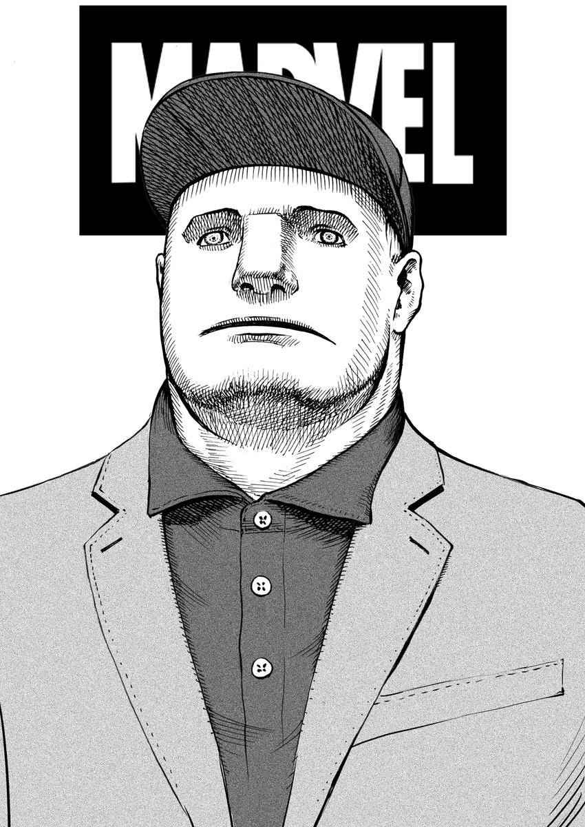 I redrew Lord Mozgus by Kentaro Miura as Kevin Feige. Can't help comparing their faces. #mcu #kevinfeige #berserk #manga #kentaromiura #mozgus