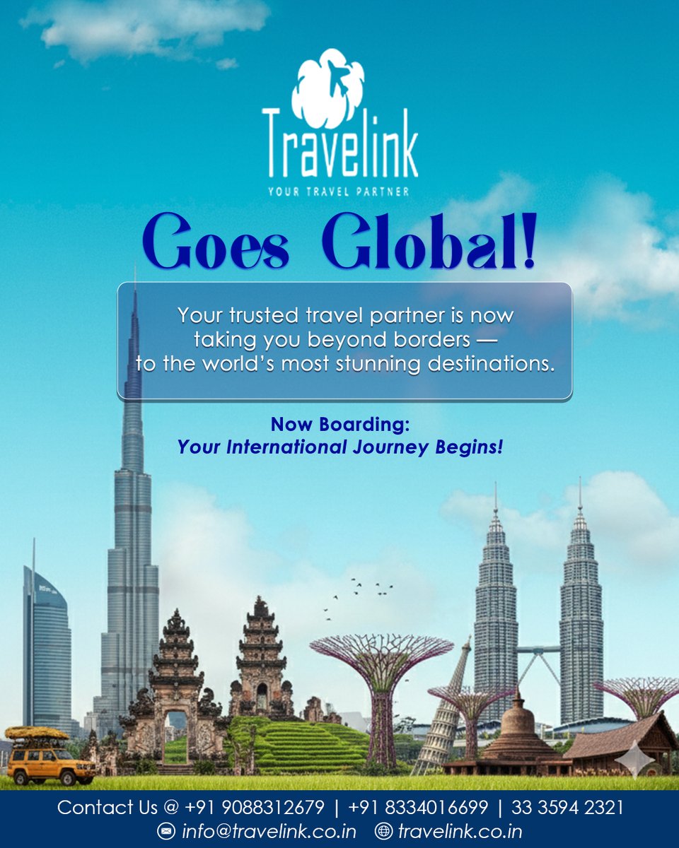 Travelink_India's tweet image. #Travelink #ExploreWithUs #WhyWait #DreamExploreDiscover #WanderlustGoals #SeeTheWorld #GlobalGetaway #TravelVibes #TravelDiaries #BaliTrip #SingaporeAdventures #DubaiDreams #SriLankaStories #MalaysiaMagic #AdventureAwaits #VacationModeOn #TravelGoals