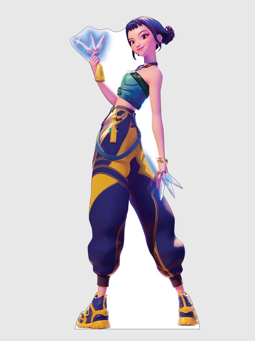 La vestimenta de Zoey (K pop demon hunters) si la ocupara lum mi fursona 
Denle like si les gusto